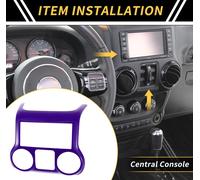 1 Piššce Garniture De Couverture De Console Centrale De Tableau De Bord Pour Jeep Wrangler Jk Jku 2011-2017 Garniture De Couverture De Buse D'Air De Tableau De Bord Abs Violet