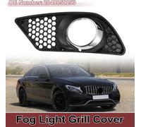 1 Piššce Grille De Feu Antibrouillard Pour Mercedes-Benz C300 2008-2012 Avant Gauche Couverture De Feu Antibrouillard InfšŠrieure Avant No.2048850253 Noir ArgentšŠ Abs
