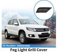 1 Piššce Grille De Feu Antibrouillard Pour Vw Tiguan 2018-2021 Abs Noir, ArgentšŠ C?tšŠ Avant Droit Couverture InfšŠrieure De Feu Antibrouillard