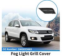 1 Piššce Grille De Feu Antibrouillard Pour Vw Tiguan 2018-2021 Abs Noir, ArgentšŠ C?tšŠ Avant Gauche Couverture InfšŠrieure De Feu Antibrouillard