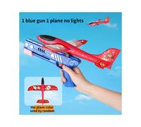 (1 pistolet bleu 1 avion) Jouet lanceur d'avion en mousse EPP Bubble Plane Glider Hand Throw Catapult