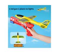 (1 pistolet rouge 1 avion) Jouet lanceur d'avion en mousse EPP Bubble Plane Glider Hand Throw Catapult