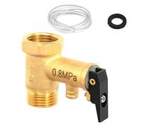 1. Piston de sécurité en laiton de 0,8 MPa - Soulagement automatique de la pression - Anti-refoulement - Pour systèmes de chauffe-eau - Vannes de décharge de pression en cuivre pour chauffe-eau