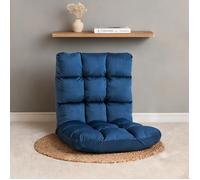 1 place Fauteuil convertible paresseux capitonné Flanelle polyester Bleu Roi