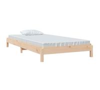 1 Place - Lit empilable - 196,5x96,5x22 cm - sans matelas - 90x190 cm - Bois de pin massif FR_002630597