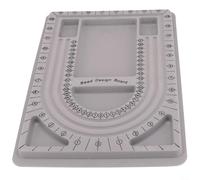 1 planche à perles, 24 x 32 cm, plateau à perles avec échelle de mesure, outil de fabrication de bijoux rainuré pour les amateurs de bricolage de colliers