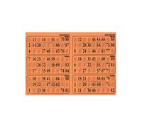 1 Planche de 6 grilles de loto Traditionnel - Plaque rigide 1 mm pour usage frequent, orange - Kit accessoire