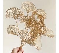 1 plante artificielle de feuille d'abricot doré pour mariages, fêtes et décoration de la maison - simulation réaliste du ginkgo biloba pour le centre de table intérieur, la Saint-Valentin, cadeau Tail