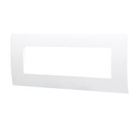 1 plaque, 7 modules/places, compatible avec Vimar Arke, blanc blanc, plaques rectangulaires carrées, plastique de haute qualité, 100% compatible avec les supports et les modules d'origine