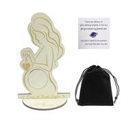 1 Plaque Commémorative Pour Bébé, Équipée D'Un Sac En Velours Et 1 Carte De Voeux, Ornements Créatifs, Ornements Cadeaux Et Ornements De Mère Enceinte.