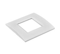 1 plaque en plastique carrée, 2 modules placés par boîte 502, compatible avec Bticino Living Light, couleur blanche, série MBL