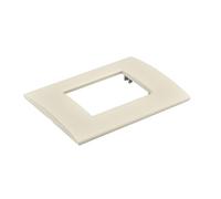 1 plaque en plastique carrée, 3 modules placés par boîte 503, compatible avec Bticino Living Light, couleur sable, série MBL