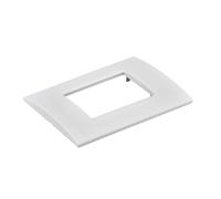 1 plaque en plastique carrée, 3 modules placés par boîte 503, compatible avec Bticino Living Light, couleur blanche, série MBL
