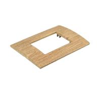 1 plaque en plastique carrée, 3 modules placés par boîte 503, compatible avec Bticino Living Light, couleur bois clair, série MBL