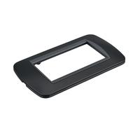 1 plaque en plastique ovale, 4 modules placés par boîte 504, compatible avec Bticino Living Light, couleur noire, série MBL
