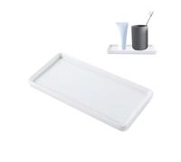 1 plateau de rangement de parfum - Plateau décoratif simple - Plateau rectangulaire uni - Plateau de rangement - Convient pour la cuisine, la coiffeuse, la salle de bain