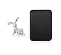 1 plateau rectangulaire, 1 ornement de lapin, plateau de rangement pour salle de bain, plateau cosmétique, plateau de rangement pour plan de travail, peut être utilisé dans la salle de bain et la