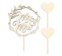 1 plug-in « Mrs and Mr», 2 plug-ins d'amour, plug-in de gâteau de mariage, plug-in romantique, décoration de gâteau de mariage, plug-in, convient pour les mariages et les fêtes de demande en mariage
