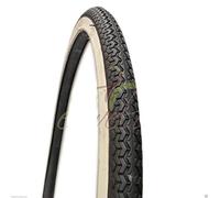 1 Pneu 26 x 1 3/8 (37-590) Blanc Noir DEESTONE pour Vélo Hollande, Route, Adulte, Vélo, Vintage| Pneu Route BlancNoir en Caoutchouc Vélo