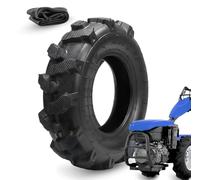 1 Pneu 4,00-8 TM + Chambre à air Pneu renforcé 4PR Caoutchouc roue pour usage agricole, tracteur, motoculteur, faucheuse