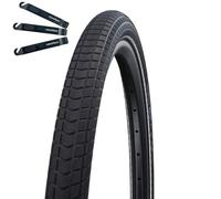 1 pneu de vélo Schwalbe Big Ben plus Performance Double Defense GreenGuard Addix E-50 noir + Reflex 55-584 (27,5 x 2,15) avec démonte-pneu maxxi4you