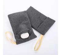 1 pochette exfoliante avec cordon de serrage suspendu, sac moussant à double usage pour retirer les peaux mortes et gommages pour barre, savon, argent