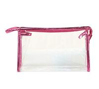 1 pochette transparente tendance en PVC transparent pour femme, sac à main, étui pour téléphone, carte à fermeture éclair, rangement de maquillage, design attrayant