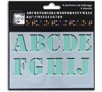 1 Pochoir Alphabet - 21x30 cm - Grain De Café - Draeger Paris Transparent G