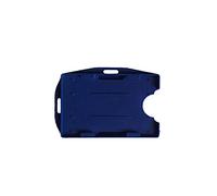 1 porte-cartes d'identité en plastique rigide PP double face ouvert pour 2 cartes horizontal/vertical (95 mm x 64 mm)