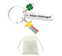 1 Porte-Clés Créatif Et 1 Sac De Rangement, Porte-Clés en Acier Inoxydable Gravé, Porte-Clés Cadeau, Porte-Clés Femme