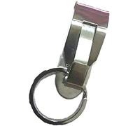 1 porte-clés en acier inoxydable avec boucle pour ceinture porte-clés avec passe-partout