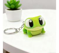 1 porte-clés grenouille mignon avec yeux détaillés, mini décoration de bureau et accessoire de breloque de sac