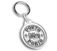 1 porte-clés photo - Porto Portugal Travel Stamp Holiday | Porte-clés | Charm | #40080, multicolore, M