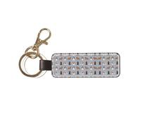 1 porte-clés rectangulaire en cuir, porte-clés, mini pendentif artisanal,Cavalier King Charles Spaniel Chien Manteaux de chien mixtes Chien