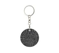 1 porte-clés rond en métal, porte-clés, mini pendentif artisanal,professeur de mathématiques