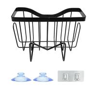 1 porte-éponge pour évier et deux ventouses, pas besoin de percer des trous, boîte de rangement pour éponge de cuisine, étagère de rangement, convient pour le rangement dans la cuisine et la salle de