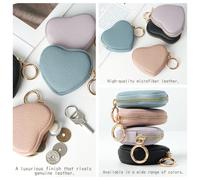 1. Porte-monnaie/portefeuille en forme de cœur, petit sac, mini portefeuille, sac cosmétique, accessoire multifonction, compact, léger, porte-monnaie mignon avec mousqueton, étui à écouteurs mode pour