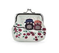 1 porte-monnaie pour femme avec joli motif hibou imprimé moraillon, 1 pièce - 02, Taille unique
