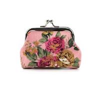 1 porte-monnaie pour femme avec joli motif hibou imprimé moraillon, Co-sh-bag-0107-pk, Taille unique