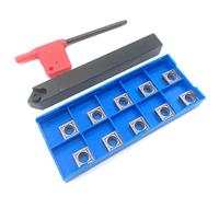 1 porte-outil de tournage indexable SSDCN1212H09, chanfrein à 45 degrés, support d'outil de tournage externe, outil de tournage de tour CNC + 10 pièces SCMT09T304 FT1125 insert en carbure