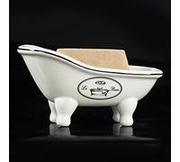 1 porte-savon décoratif en céramique Le Bain de 14,2 cm (Style 03)