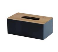 1 Porte-Serviettes carré, Distributeur de Papier hygiénique Humide, boîte à mouchoirs en Plastique Moderne avec Couvercle Bois pour La Salle De Bain du Bureau à Domicile