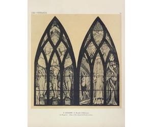 1 Poster Adam et üve chassés du paradis terrestre ; 2 Le purgatoire (apres les carton) au Pavillon du Vitrail (1925) imprimé par Jacques Gruber (18x24)