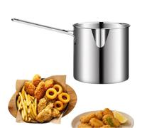 1 pot à friteuse compact avec panier | Mini friteuse pour frites et poulet, batterie de cuisine robuste pour la cuisine à la maison