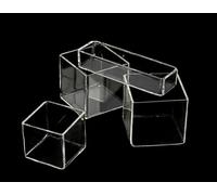 1 pot carré en quartz résistant aux hautes températures - 99,99% SiO2 - Tube de creuset for four tubulaire(30 * 30 * 30mm)