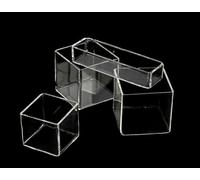 1 pot carré en quartz résistant aux hautes températures - 99,99% SiO2 - Tube de creuset for four tubulaire(300 * 300 * 300mm)