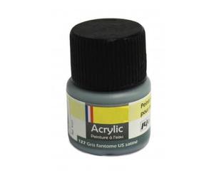 1 pot peinture de maquette : gris fantôme us satine n° 127-12 ml - pour heller - accessoire maquette