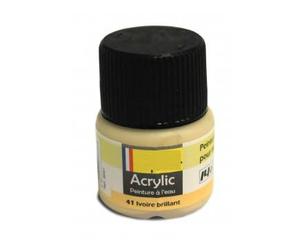 1 pot peinture de maquette : ivoire brillant n° 41-12 ml - pour heller - accessoire maquette