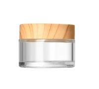 1 pot rond vide en verre transparent avec couvercles pour lotion, crème, maquillage, perles, fard à paupières, échantillons de cosmétiques, pots vides avec couvercles étanches