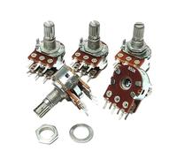1 potentiomètre double unité 6 broches 16 broches B1K B5K B10K B50K B100K 1K 5K 10K 50K 100K arbre de fleur 15 mm(50K Ohm)